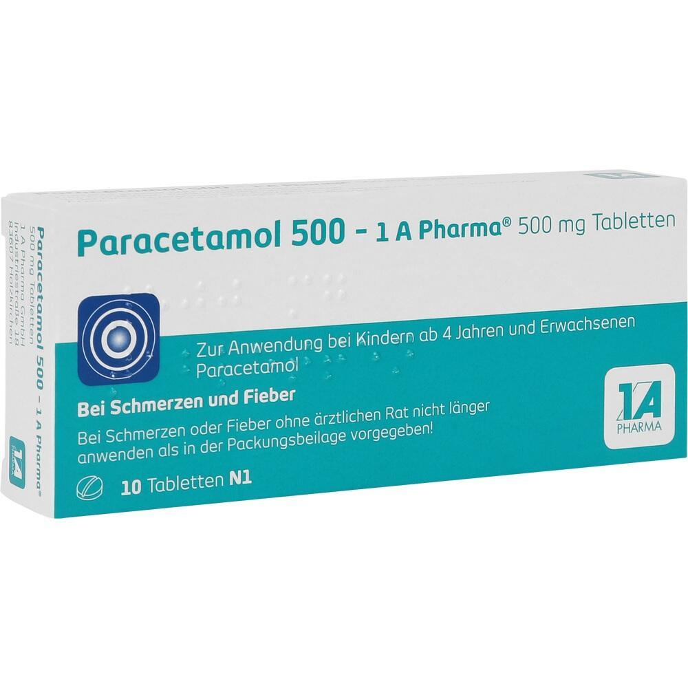Eine Packung Paracetamol-Tabletten zur Linderung von Schmerzen und Fieber.