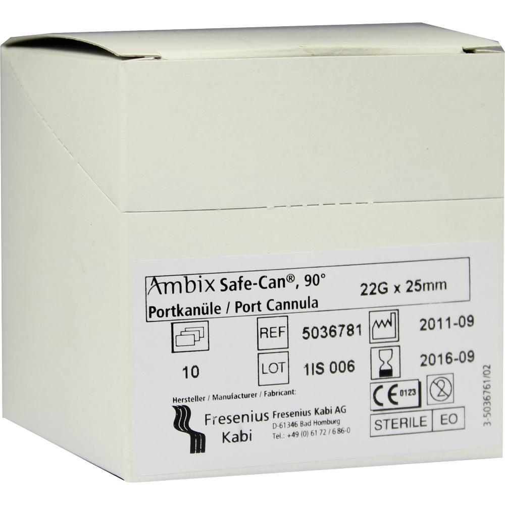 Eine wei&szlig;e Schachtel mit der Aufschrift "Ambix Safe-Can, Portkan&uuml;le".