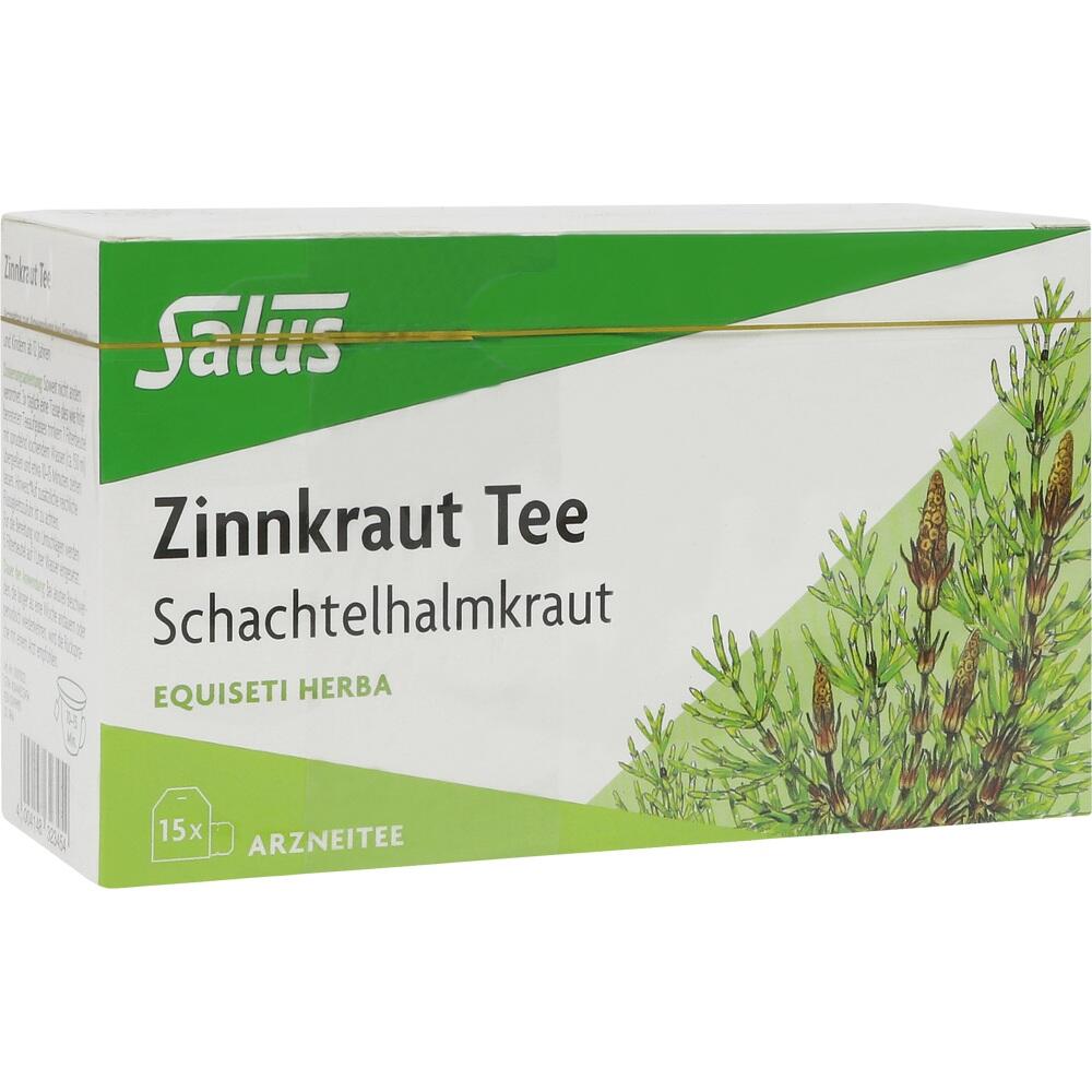 Gr&uuml;ne Packung mit Zinnkraut Tee, 15 Beutel, als Arzneitee.