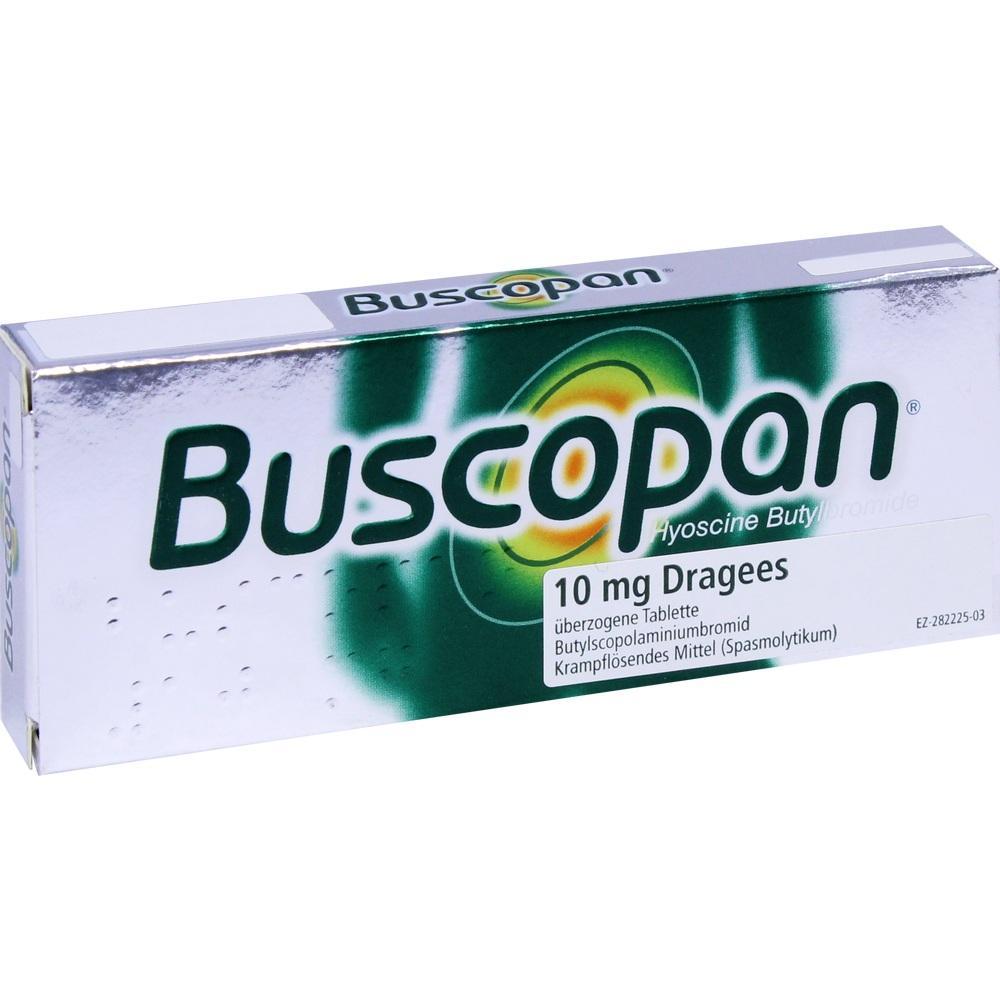 Eine Verpackung von Buscopan-Tabletten gegen Kr&auml;mpfe.
