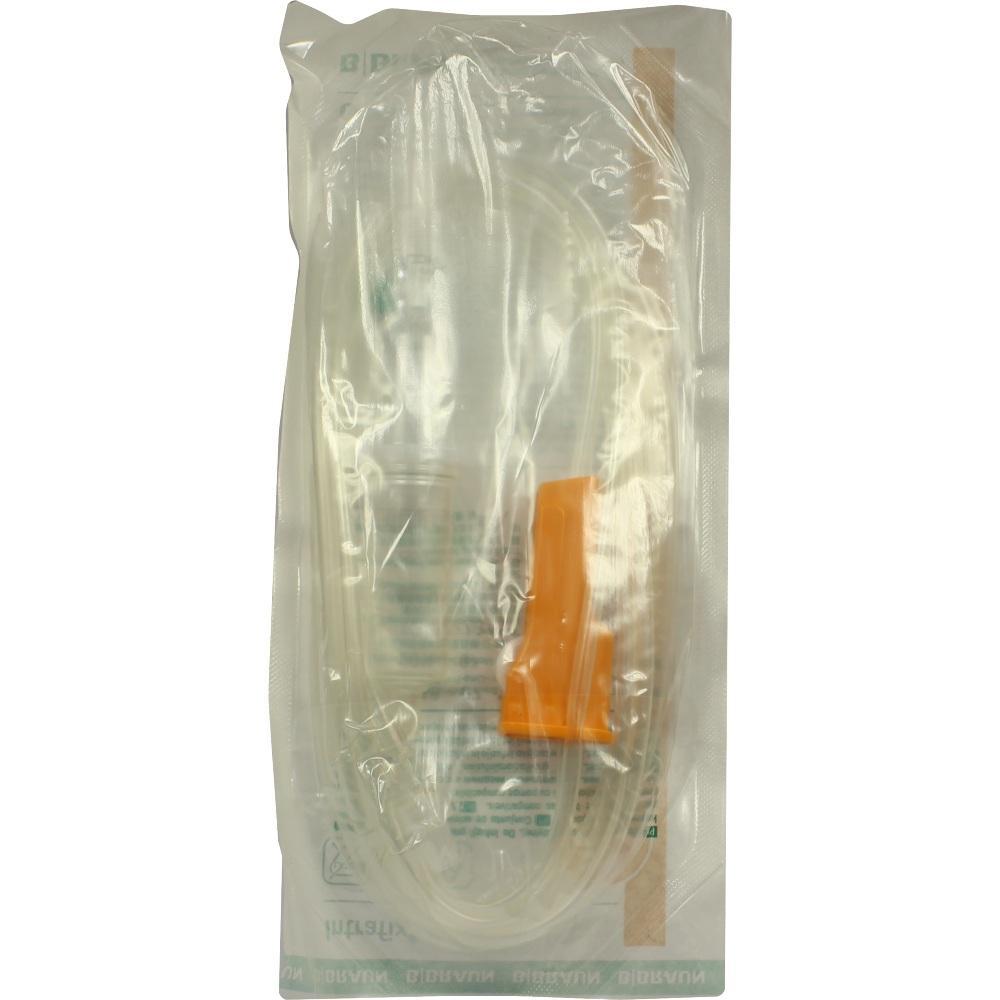 Ein Infusionsset ist in einer durchsichtigen Verpackung zu sehen.