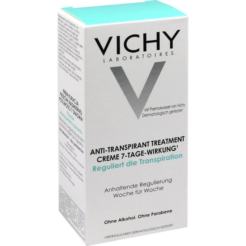 Eine Vichy Anti-Transpirant-Creme für 7 Tage in einer weißen Verpackung.