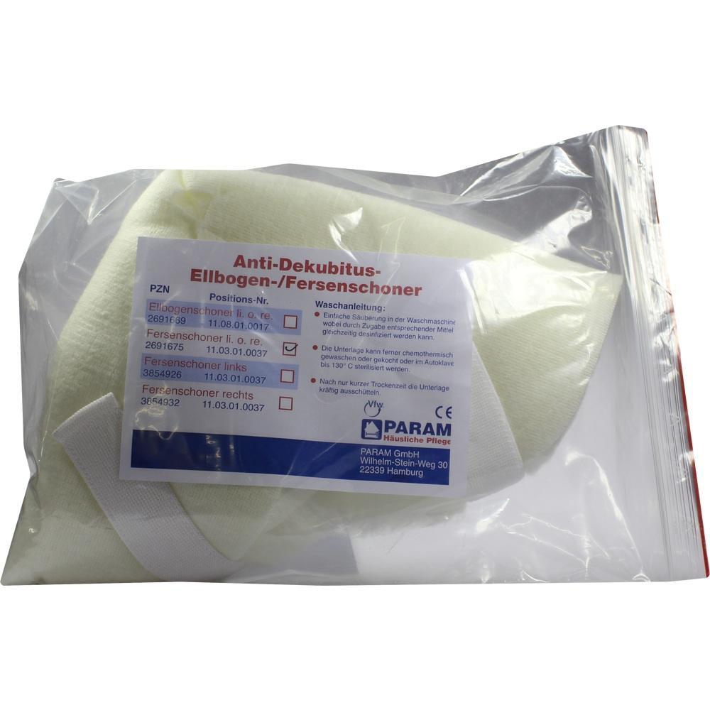 Ein Ellbogen- und Fersenschoner verpackt in einer Plastiktüte.