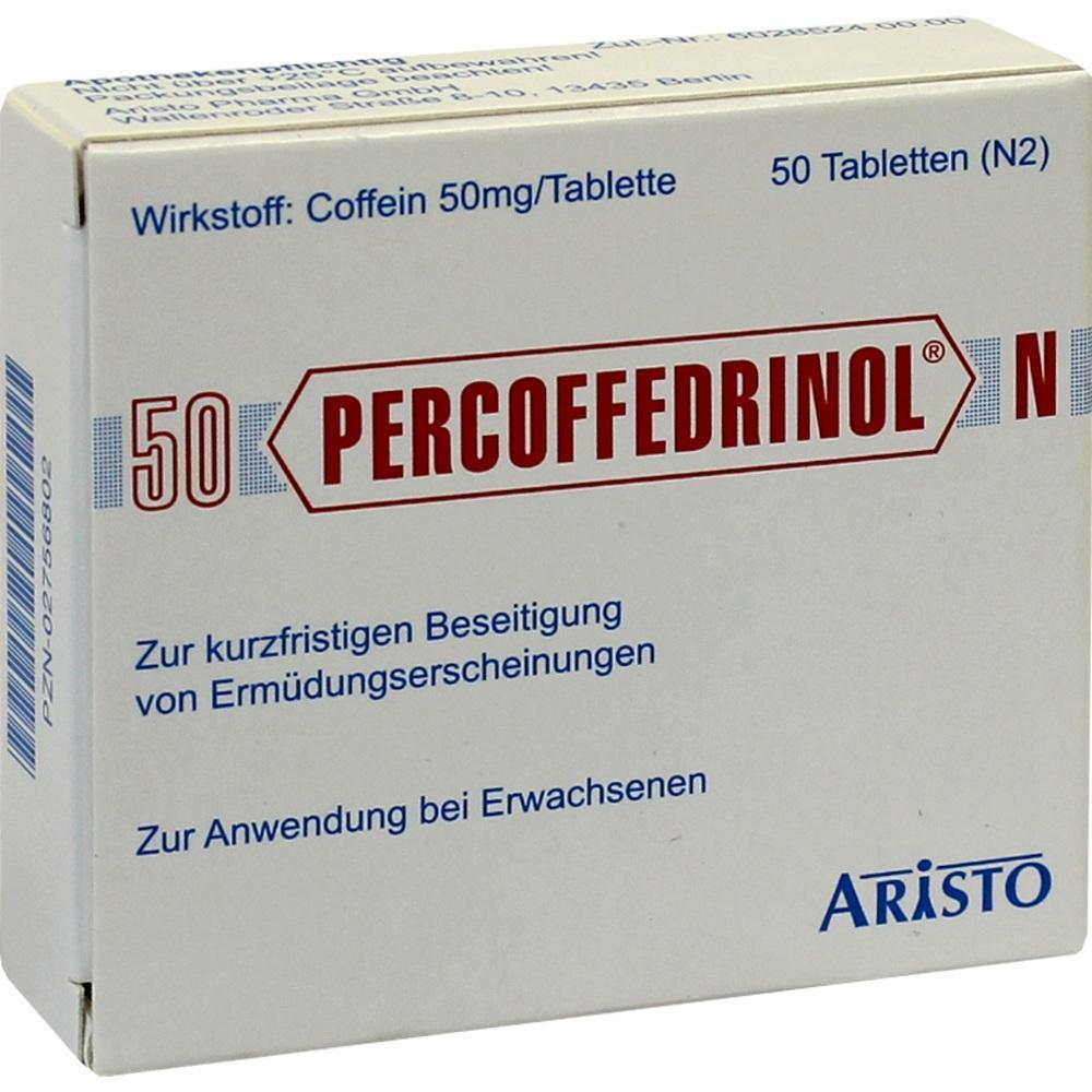 Eine weiße Medikamentenverpackung mit der Aufschrift "Percoffedrinol".