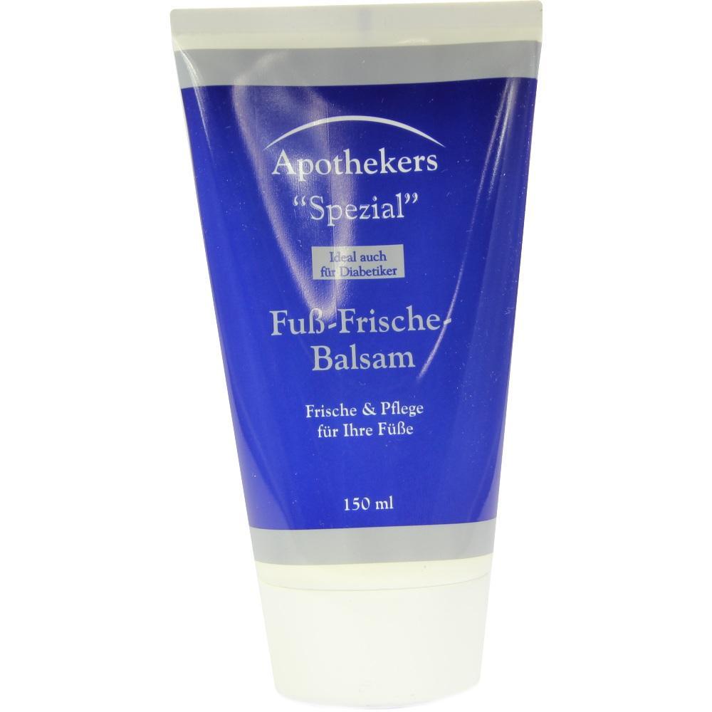 Eine blaue Tube mit Fuß-Frische-Balsam für Pflege und Frische der Füße.