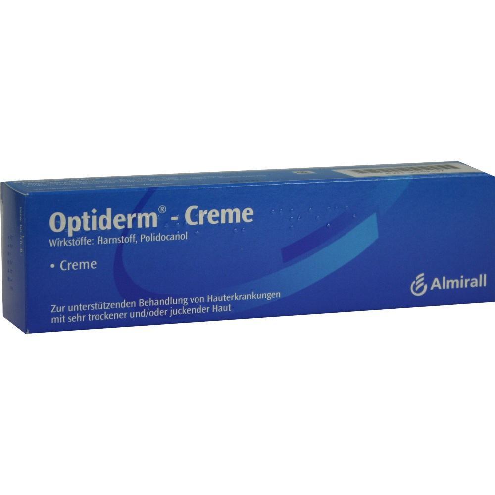 Blaue Verpackung einer Creme f&uuml;r trockene und juckende Haut.