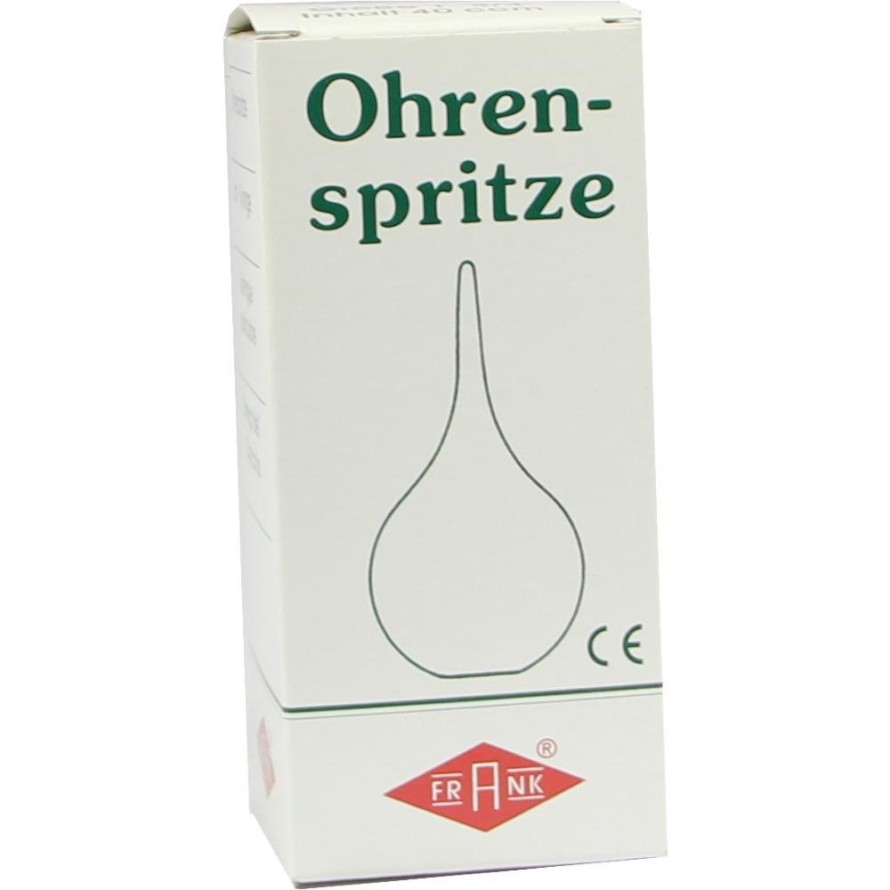 Eine Verpackung mit einer Ohrenspritze ist abgebildet.