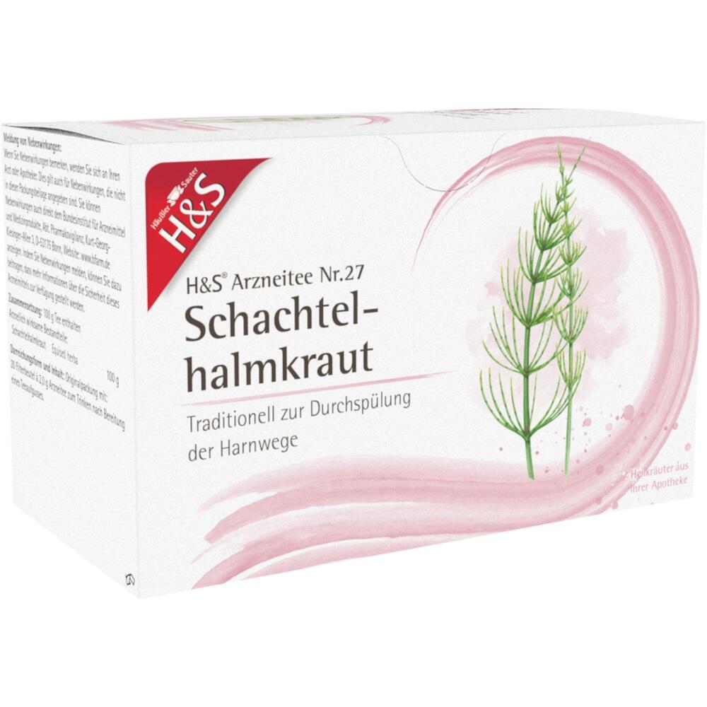Eine Schachtel mit Schachtelhalmtee von H&S zur Entwässerung.