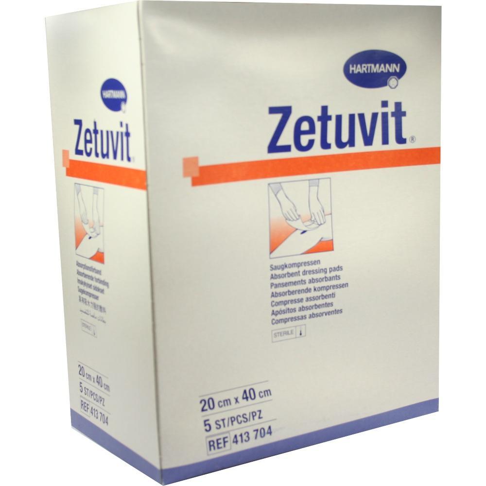 Eine Verpackung mit Zetuvit Saugkompressen von Hartmann.
