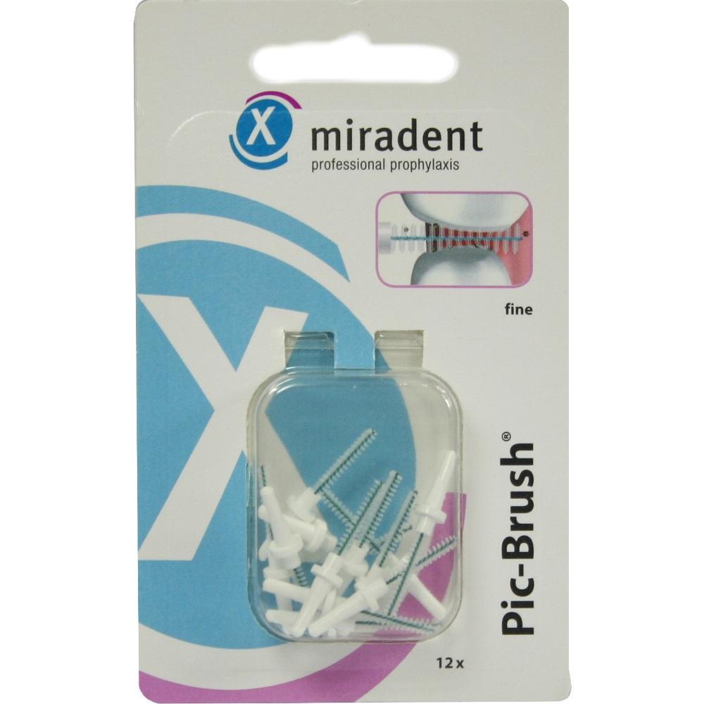 Verpackung mit kleinen Zahnzwischenraumbürsten zur Zahnpflege.