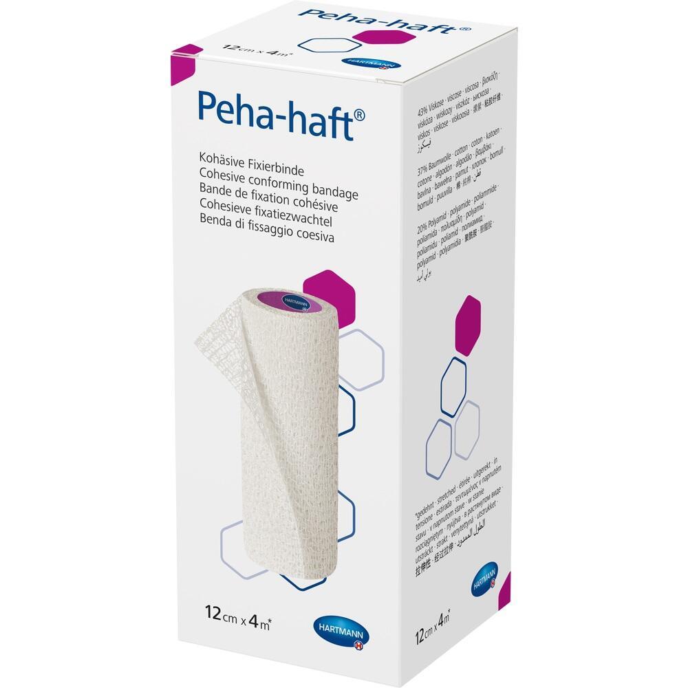 Eine Verpackung mit einer wei&szlig;en selbsthaftenden Bandage darauf.