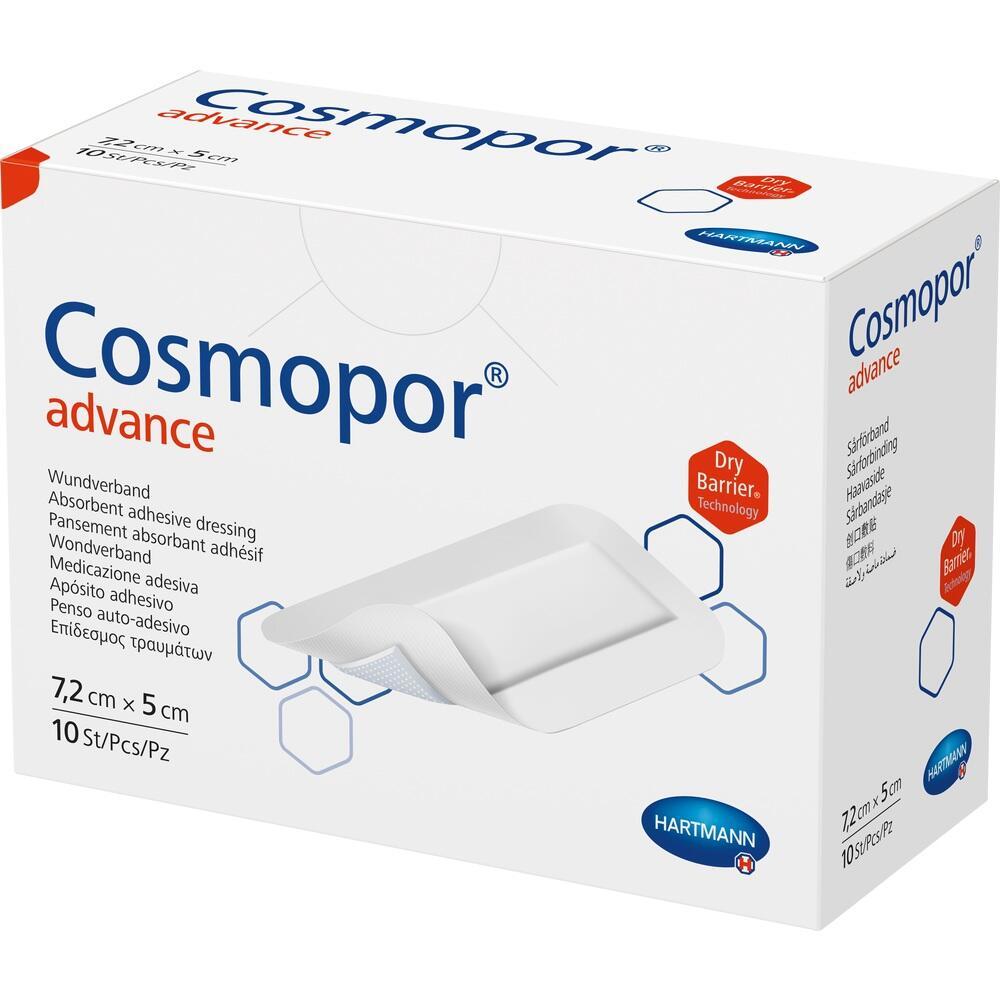 Eine Verpackung von Cosmopor Wundverband mit der Aufschrift "Dry Barrier Technology".