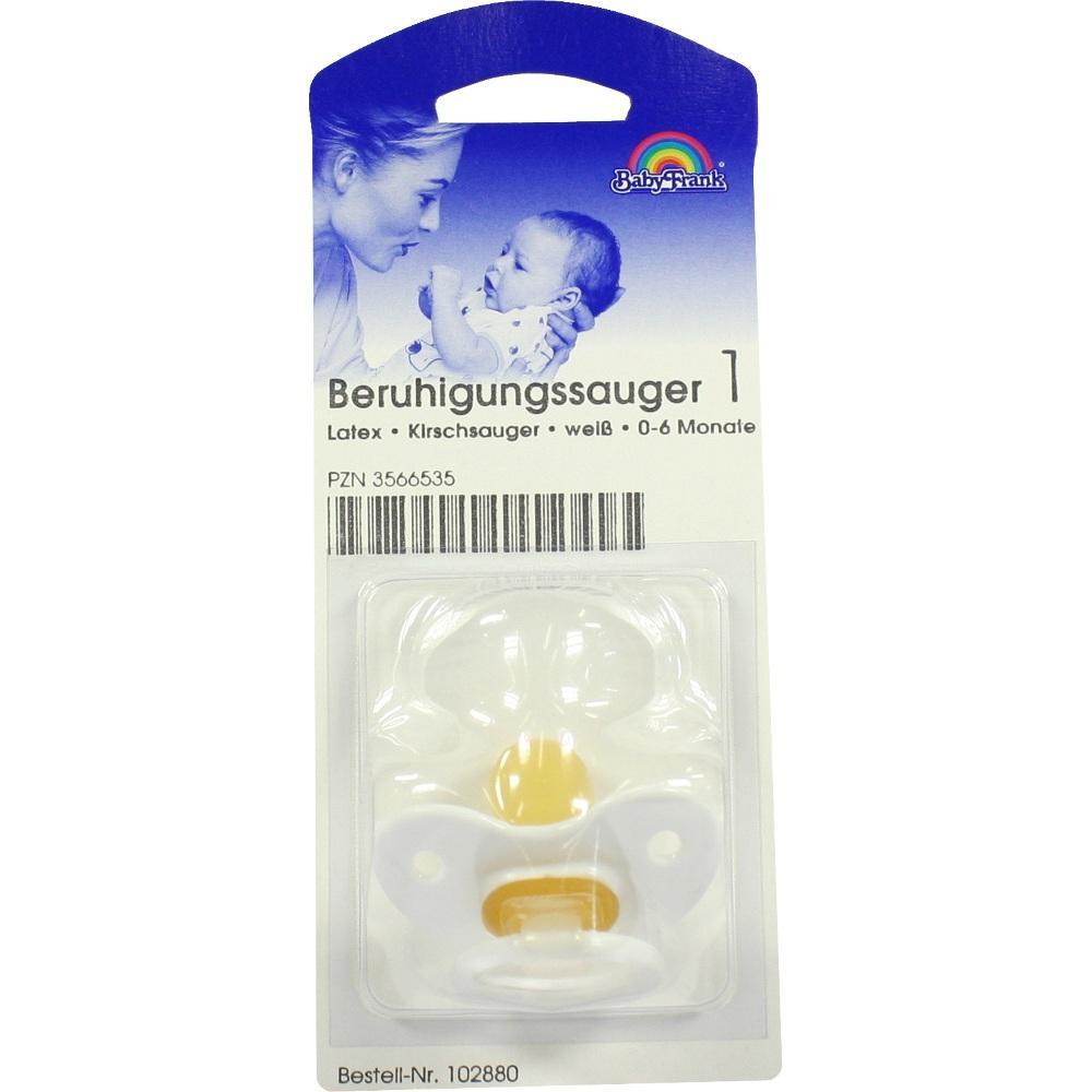 Verpackung mit Beruhigungssauger für Babys, abgebildet sind eine Frau und ein Baby.