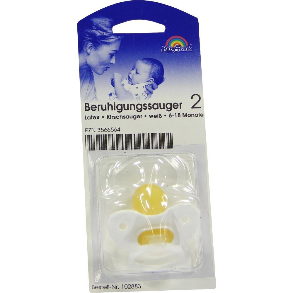 Verpackung mit weißem Schnuller und Foto von Mutter mit Baby.