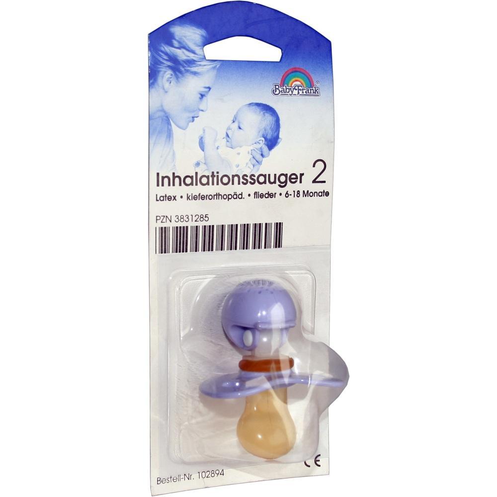 Verpackung mit Baby-Inhalationssauger für Kinder von 6-18 Monaten aus Latex.