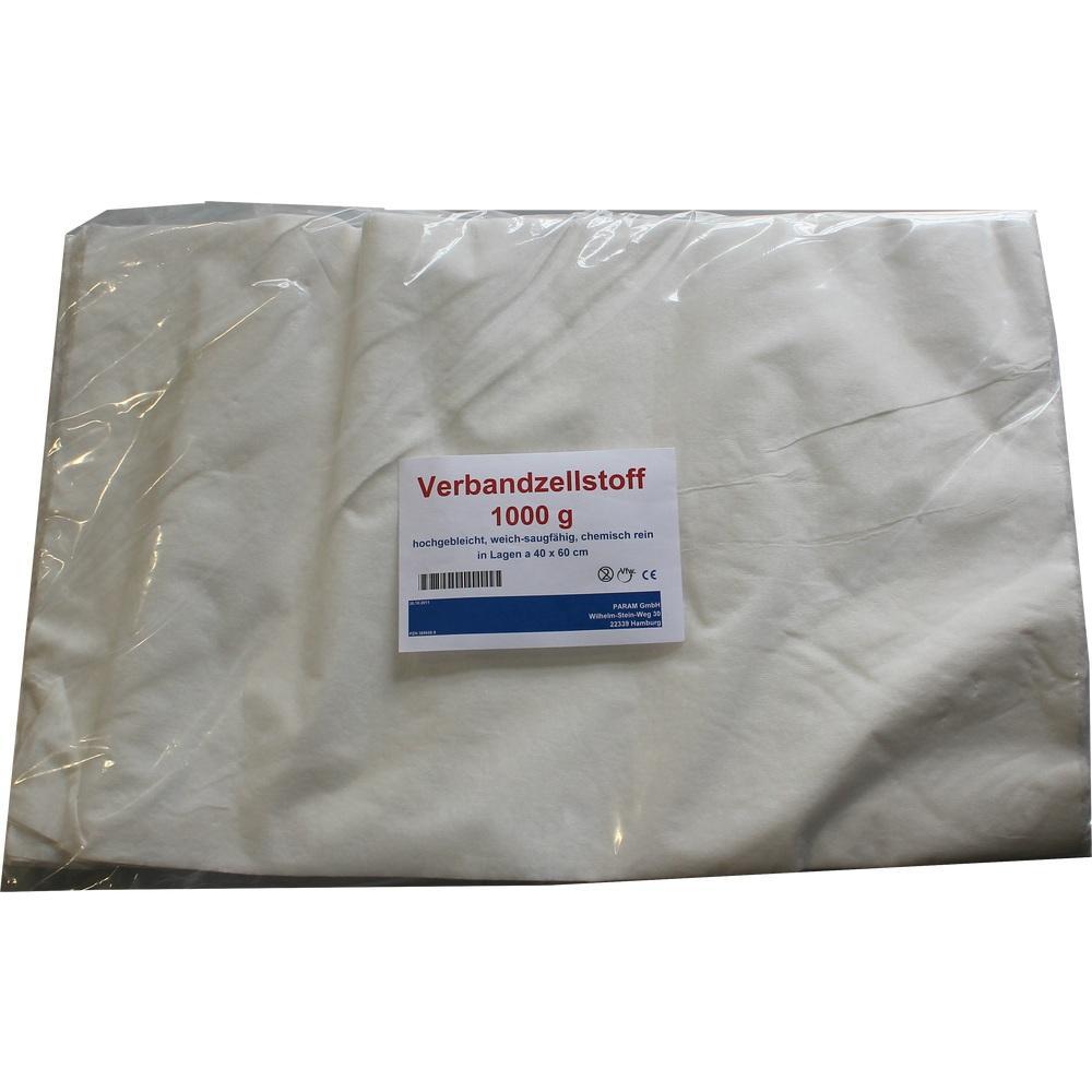Eine Packung mit weißem Verbandzellstoff in Plastikfolie verpackt.