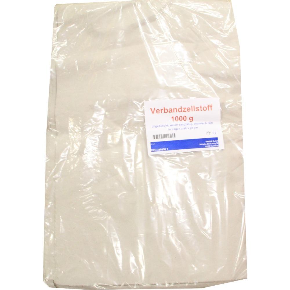 Paket mit 1000 g Verbandszellstoff in Plastikverpackung.