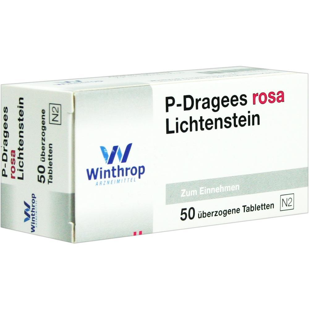 Eine Medikamentenschachtel mit 50 &uuml;berzogenen Tabletten.
