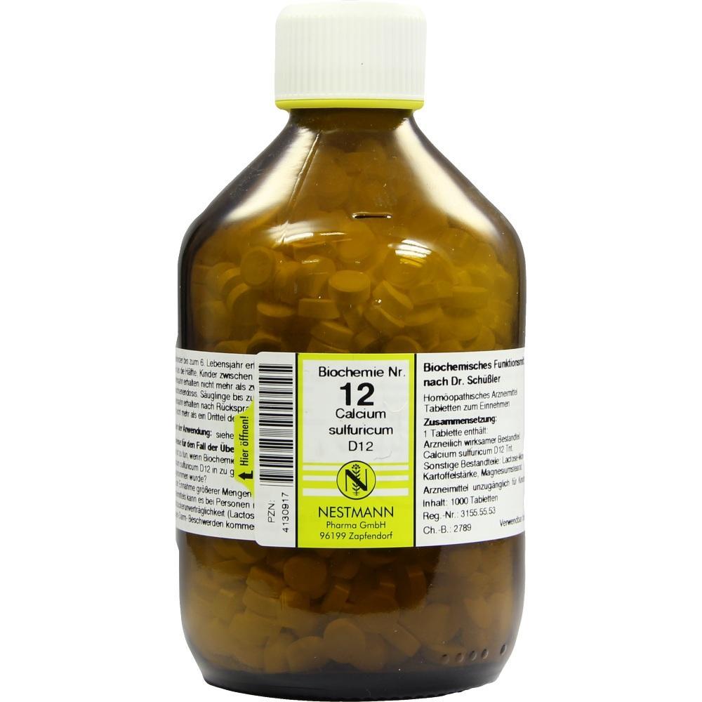 Braune Flasche mit gelben Tabletten und wei&szlig;em Etikett von Nestmann Pharma.