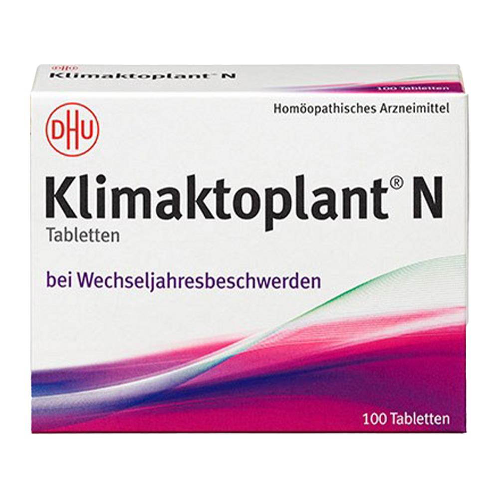 Verpackung von Klimaktoplant N Tabletten gegen Wechseljahresbeschwerden.