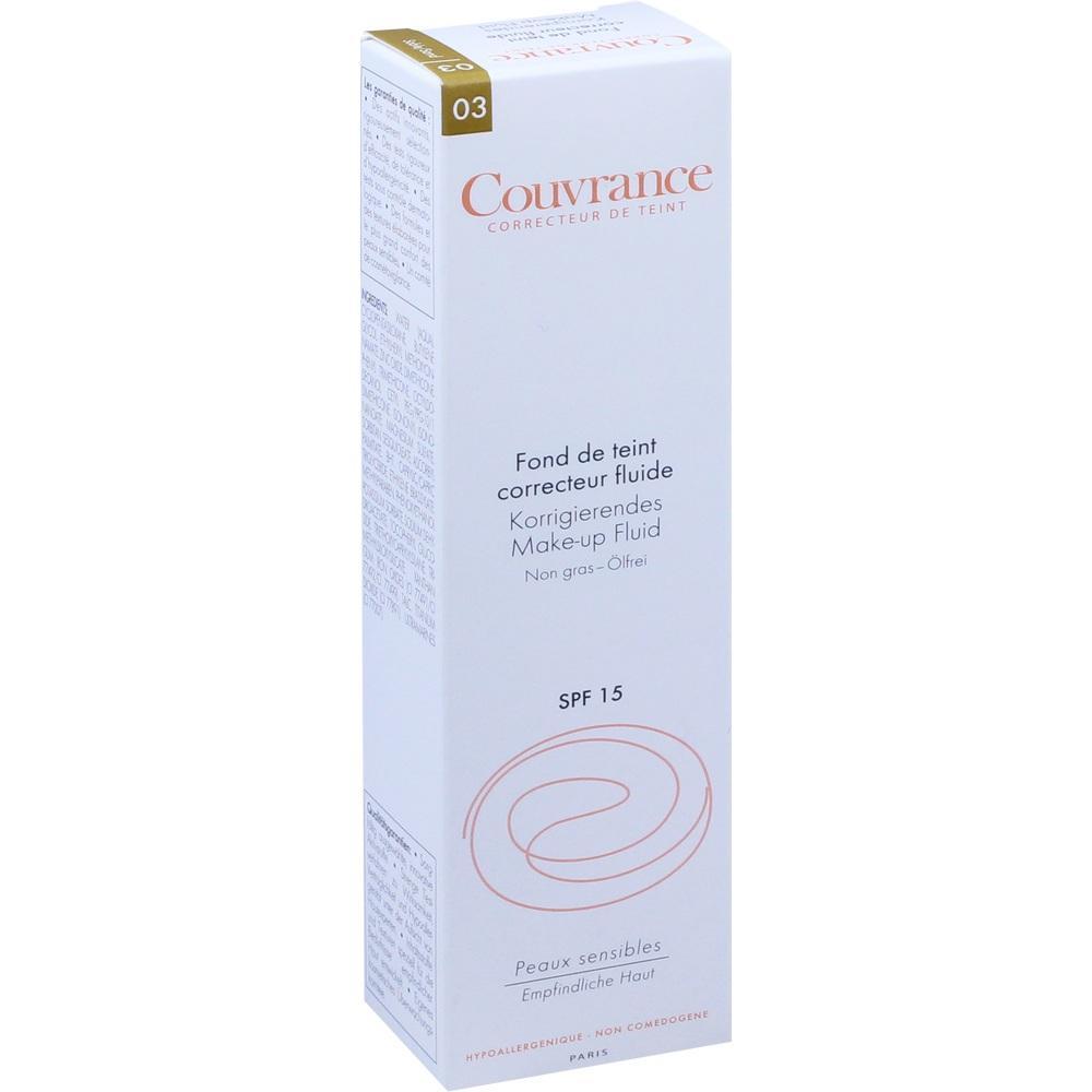 Eine weiße Verpackung mit der Aufschrift "Couvrance korrigierendes Make-up Fluid".