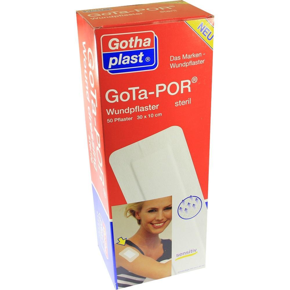 Rote Verpackung für sterile Pflaster der Marke Gothaplast.