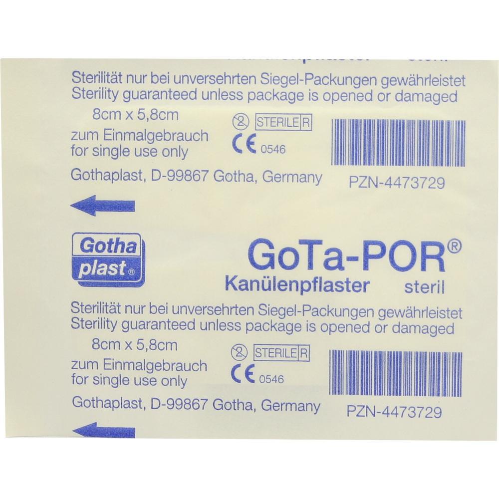Verpackung eines sterilen Kanülenpflasters von Gothaplast.