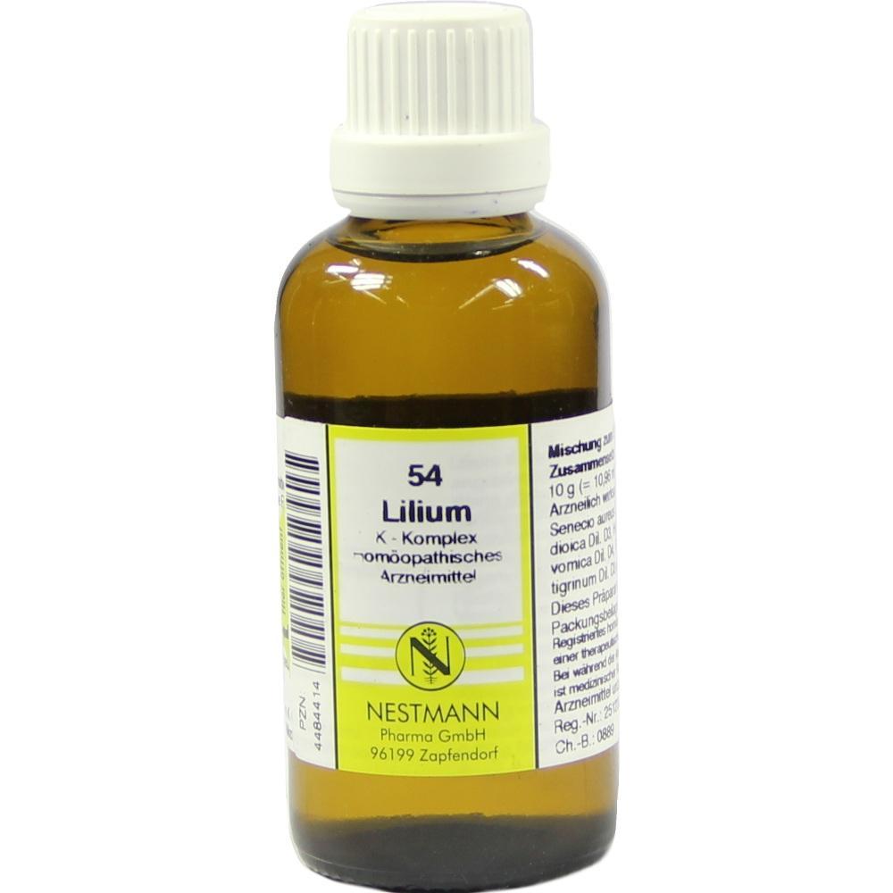 Braune Flasche mit wei&szlig;em Verschluss und Etikett f&uuml;r hom&ouml;opathisches Arzneimittel "Lilium".