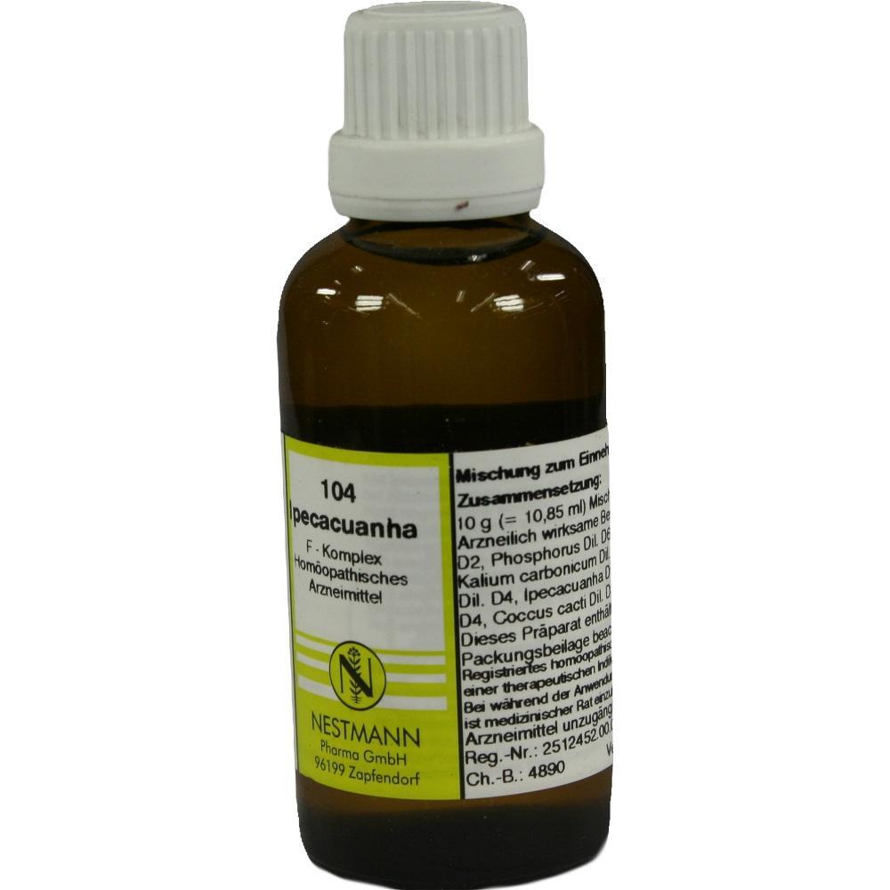 Braunes Glasfl&auml;schchen mit einem wei&szlig;en Schraubverschluss und Etikett.