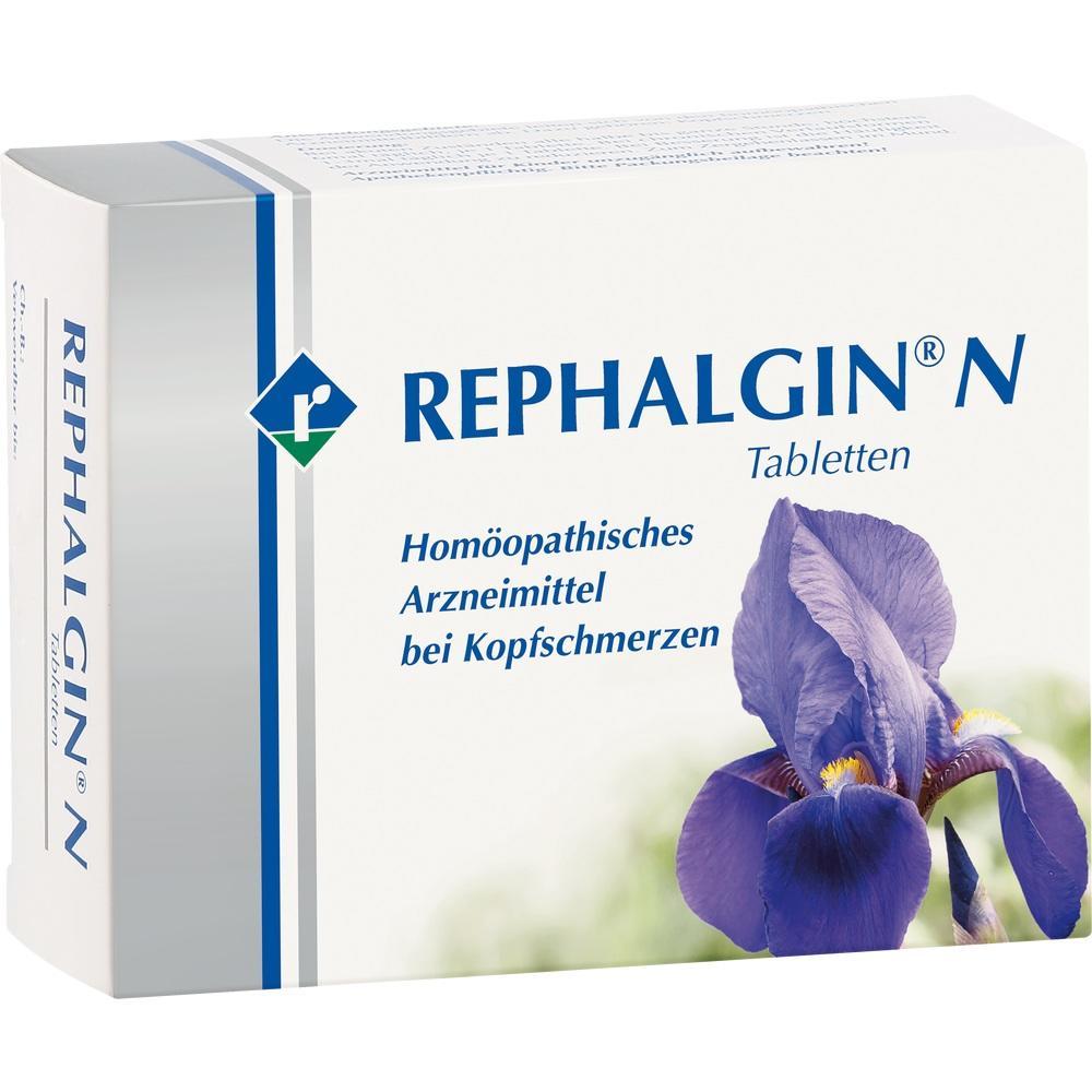 Eine Verpackung f&uuml;r hom&ouml;opathische Tabletten gegen Kopfschmerzen mit einer blauen Blume.
