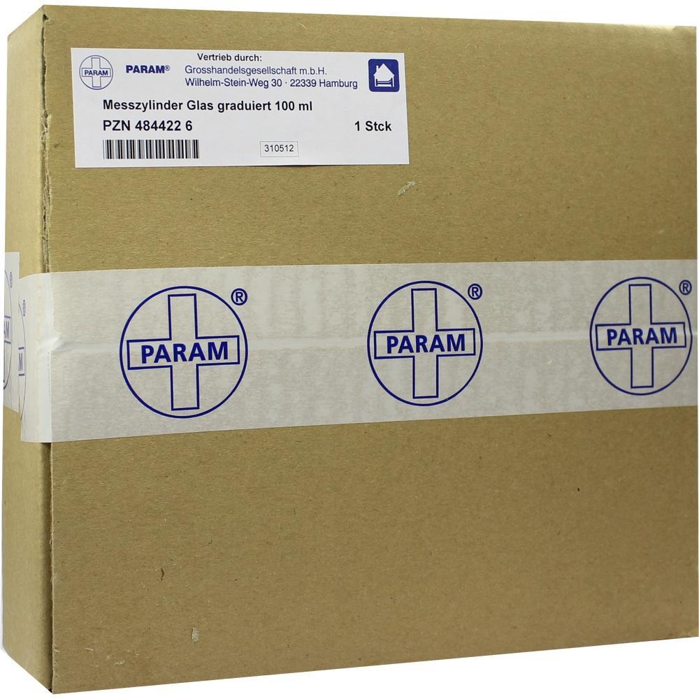 Ein brauner Karton mit einem Etikett und dem Logo von PARAM.