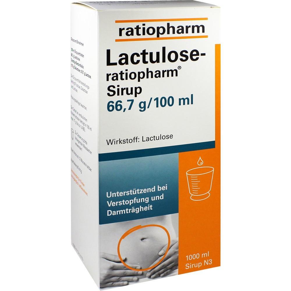 Verpackung von Lactulose-Sirup, hilft bei Verstopfung und Darmträgheit.