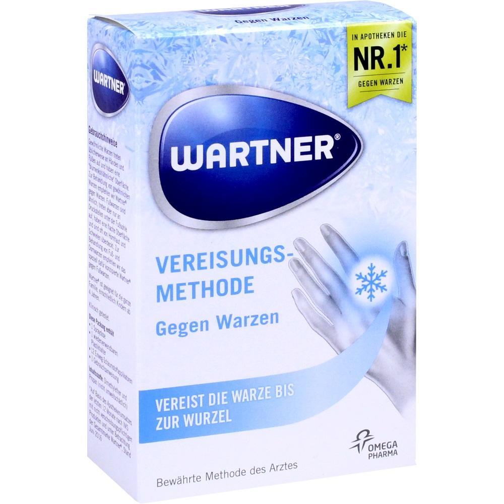 Eine Packung Wartner, ein Mittel zur Entfernung von Warzen durch Vereisung.