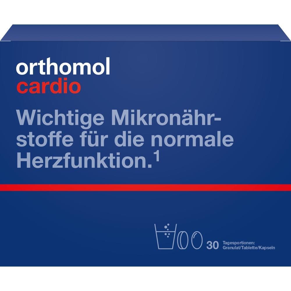 Blaue Verpackung mit dem Text: "Wichtige Mikronährstoffe für die normale Herzfunktion."