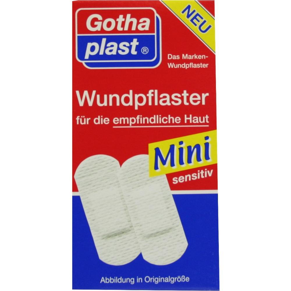 Eine Verpackung für Wundpflaster für empfindliche Haut, mit zwei Pflastern abgebildet.