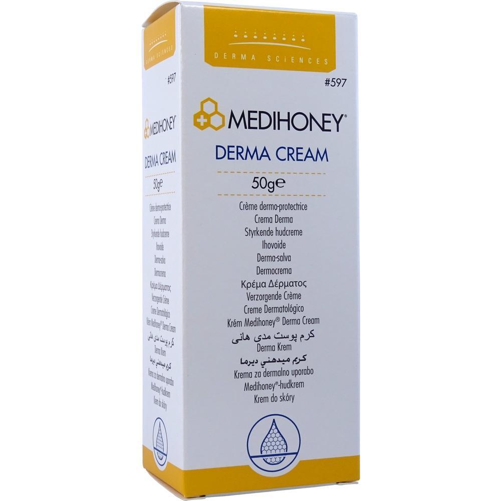 Eine Verpackung von Medihoney Derma Cream, 50 Gramm.