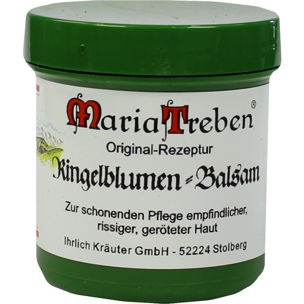 Eine gr&uuml;ne Dose mit Aufschrift "Ringelblumen-Balsam".