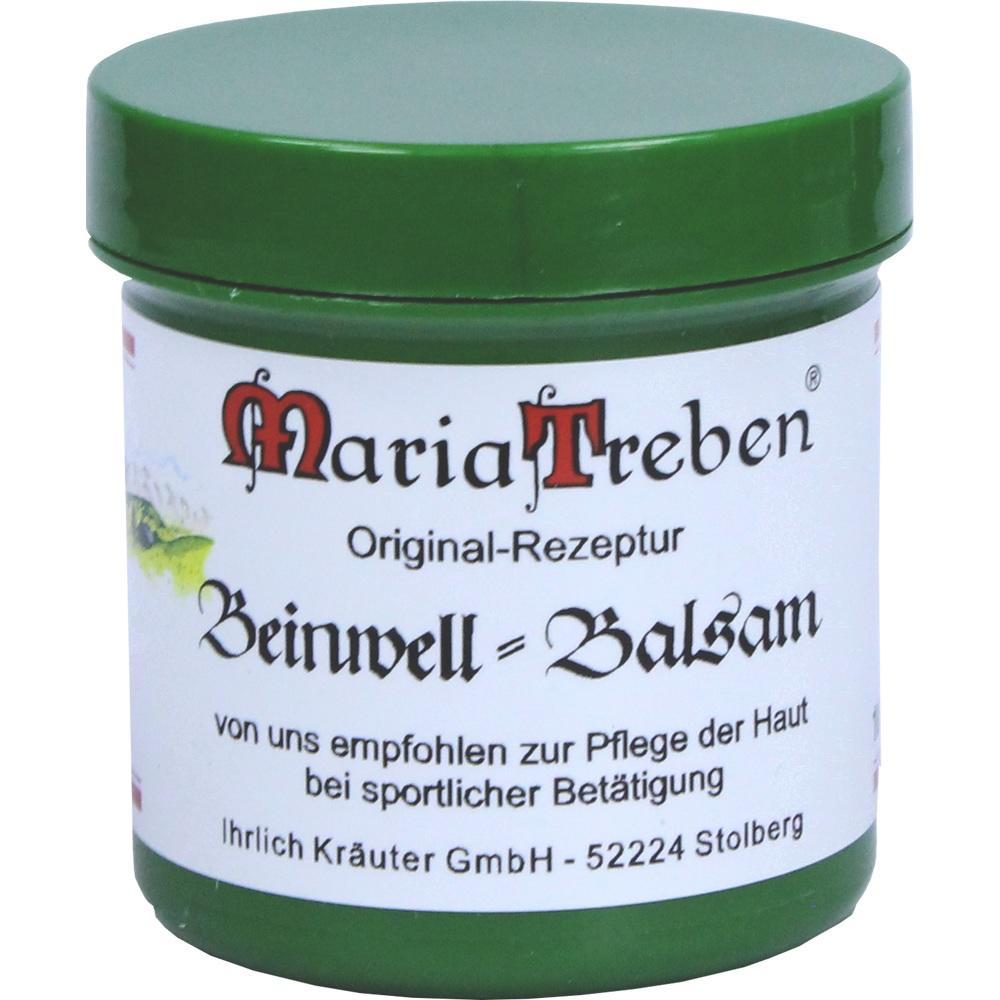 Gr&uuml;ner Tiegel mit Beinwell-Balsam von Maria Treben zur Hautpflege.