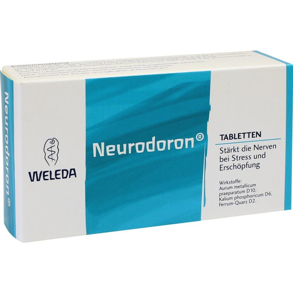 Eine Packung Neurodoron-Tabletten zur Stärkung der Nerven bei Stress.