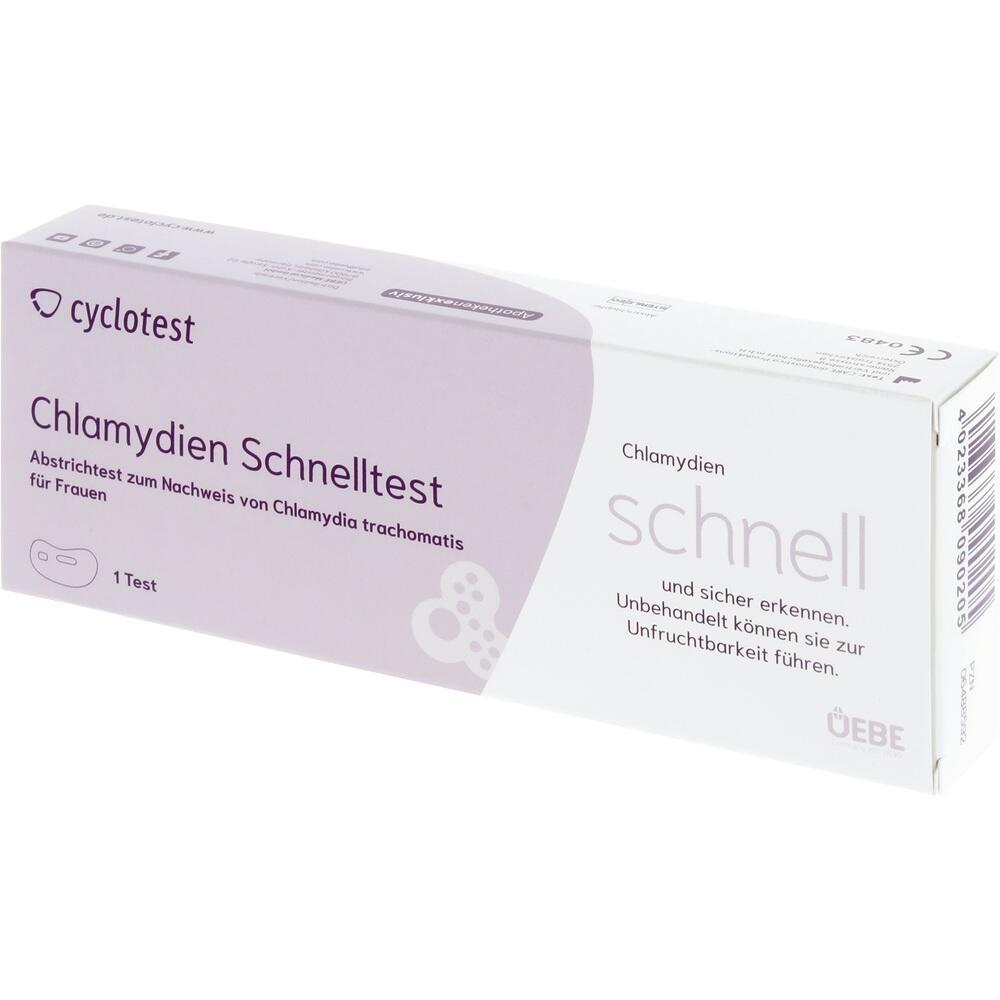 Verpackung eines Chlamydien-Schnelltests f&uuml;r Frauen.