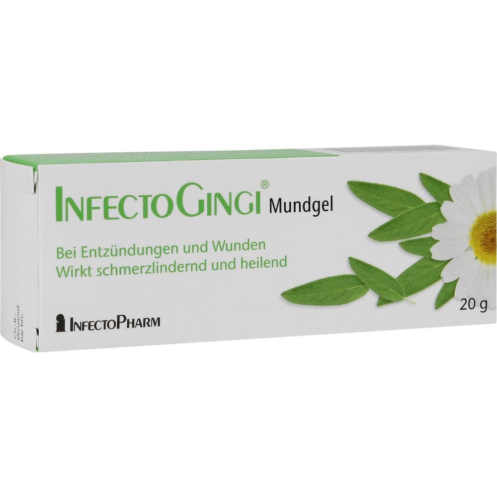 Verpackung eines Mundgels gegen Entz&uuml;ndungen mit Kamille.

