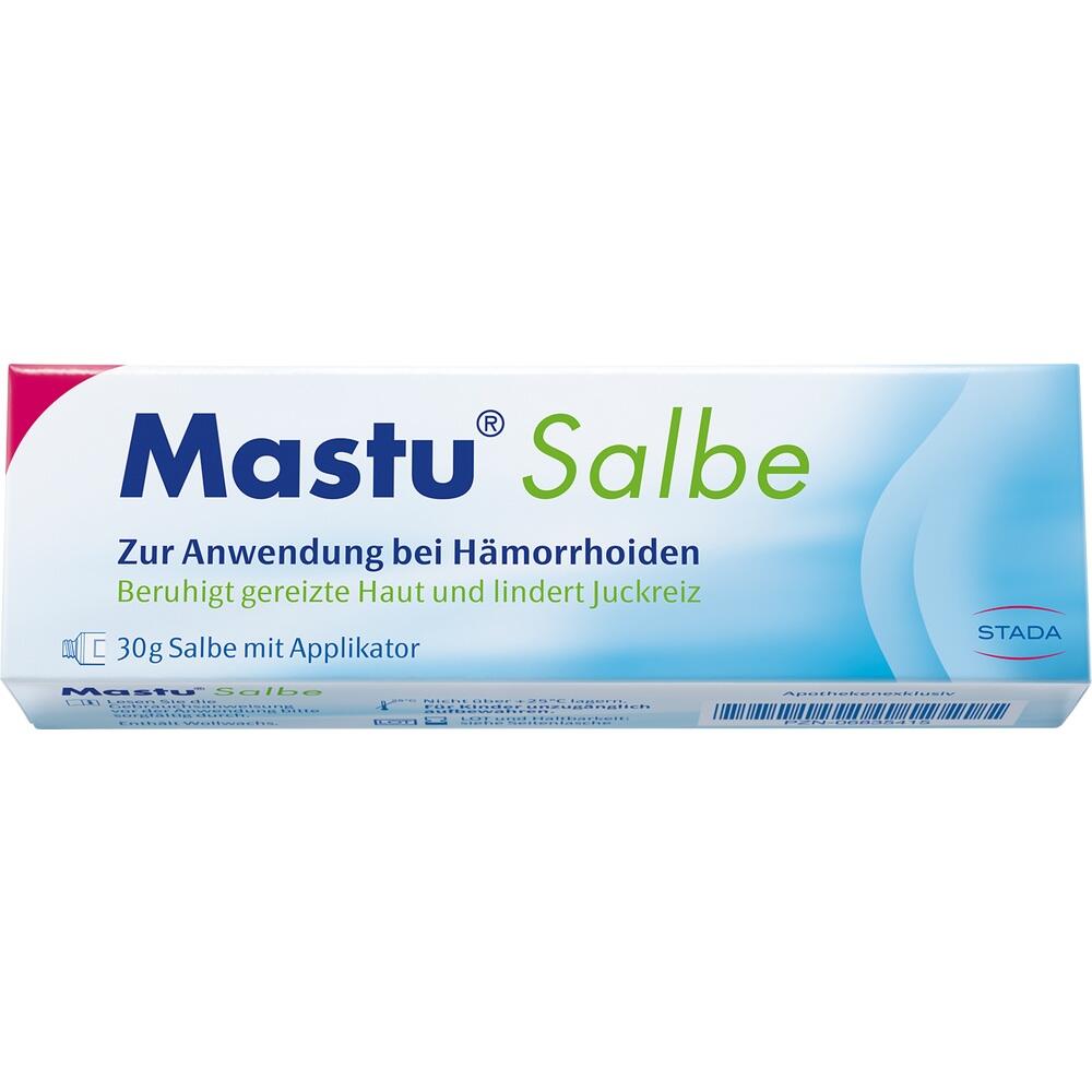 Verpackung einer Salbe für Hämorrhoiden, die Juckreiz lindert.