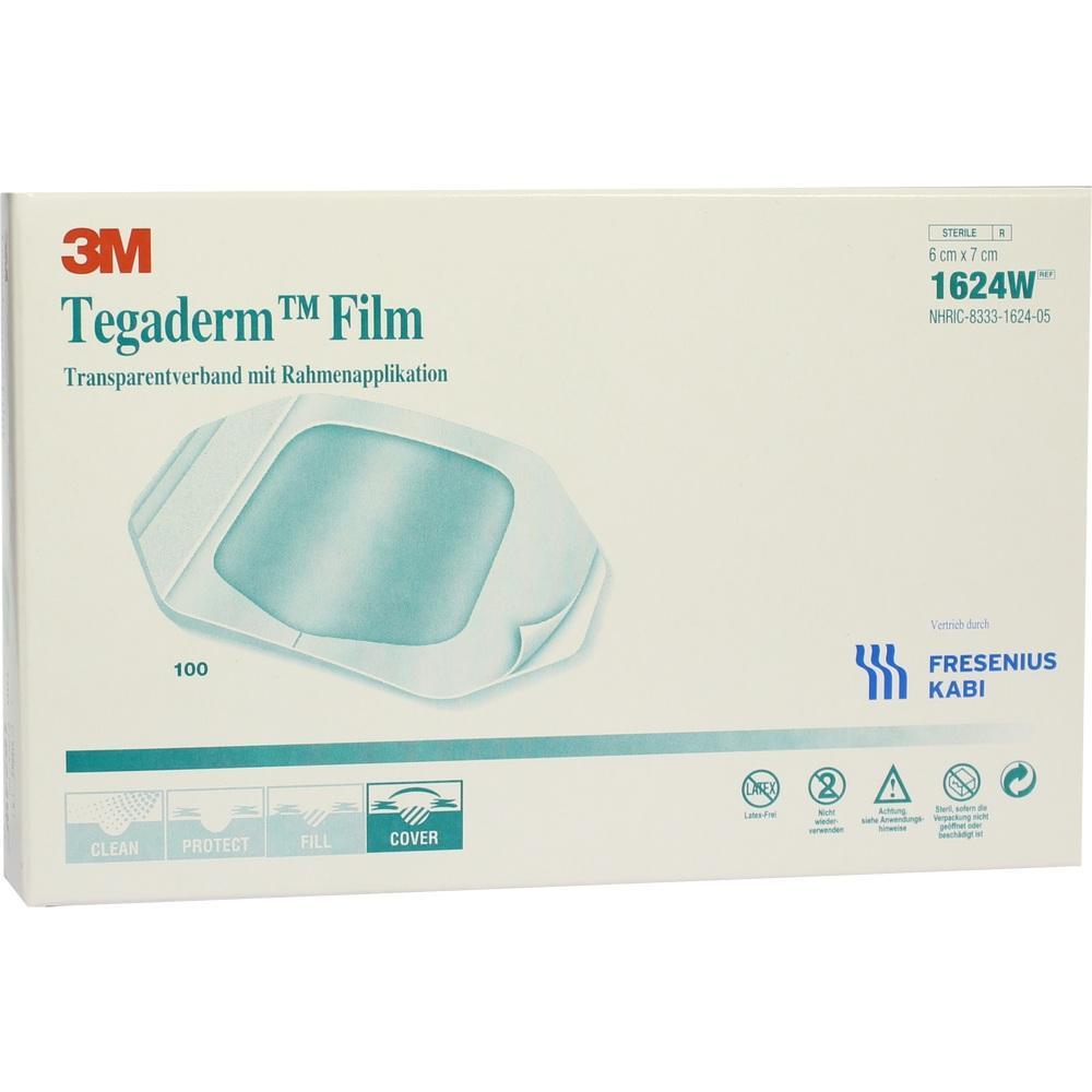 Eine Verpackung von 3M Tegaderm transparenter Verband mit Rahmen.