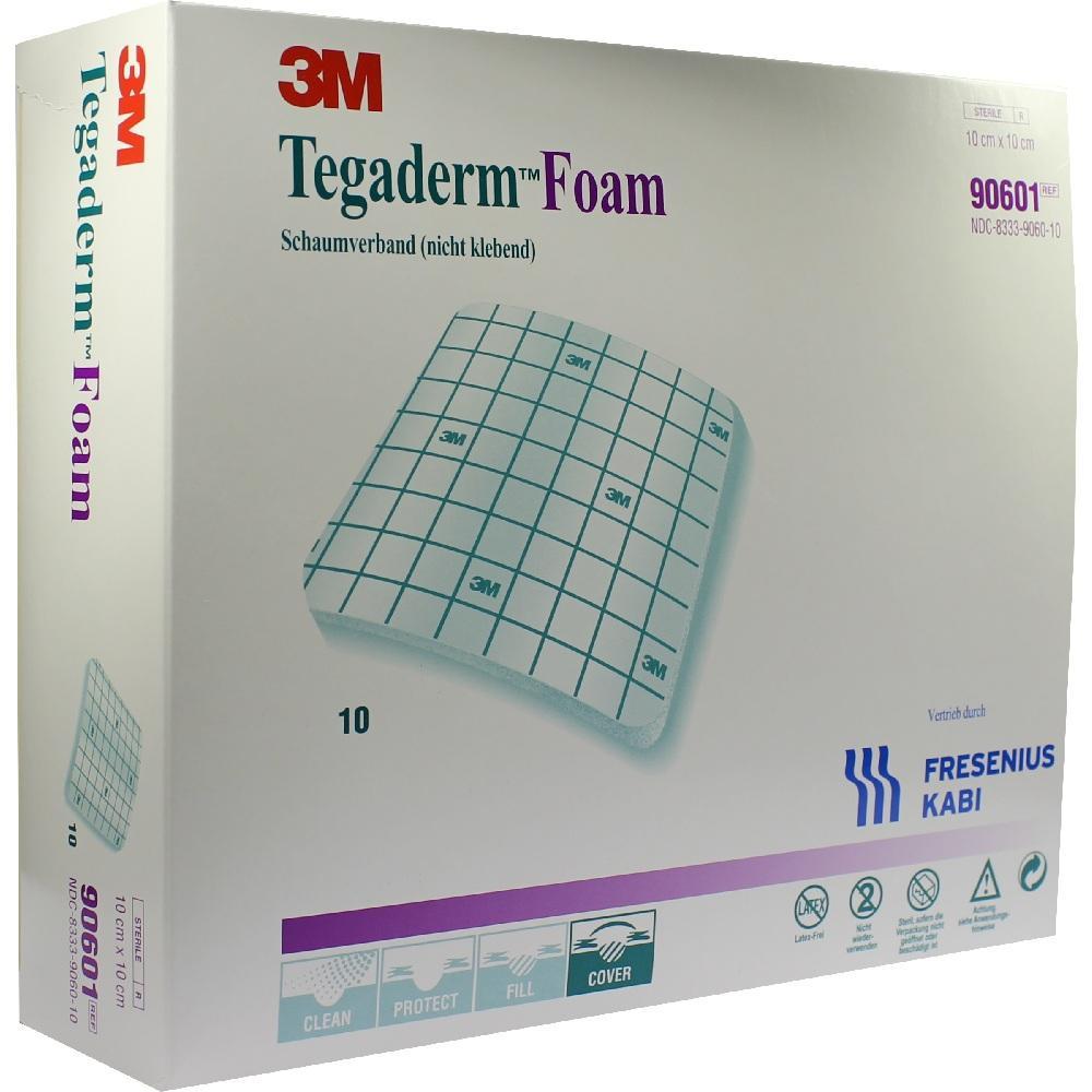 Wei&szlig;e Verpackung von 3M Tegaderm Foam mit Schaumverband-Abbildung.