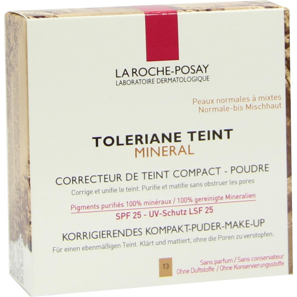 Eine beige Box mit kompakt-puder Make-up von La Roche-Posay für normale bis Mischhaut.