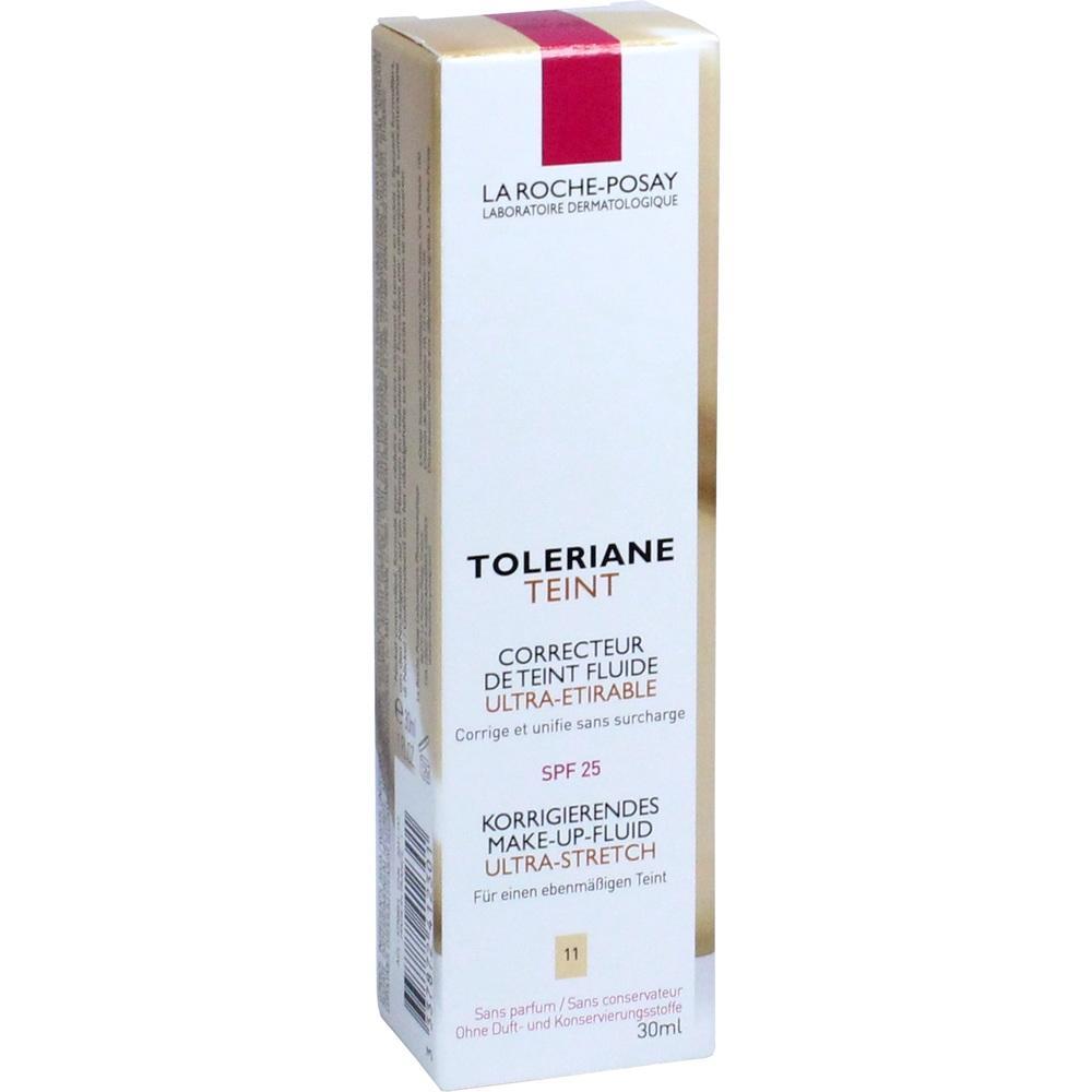 Eine weiße Verpackung für ein Make-up-Fluid mit der Aufschrift "Toleriane Teint".