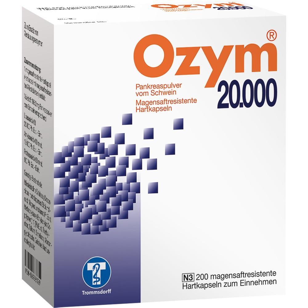 Eine Packung Arznei mit der Aufschrift "Ozym 20.000".