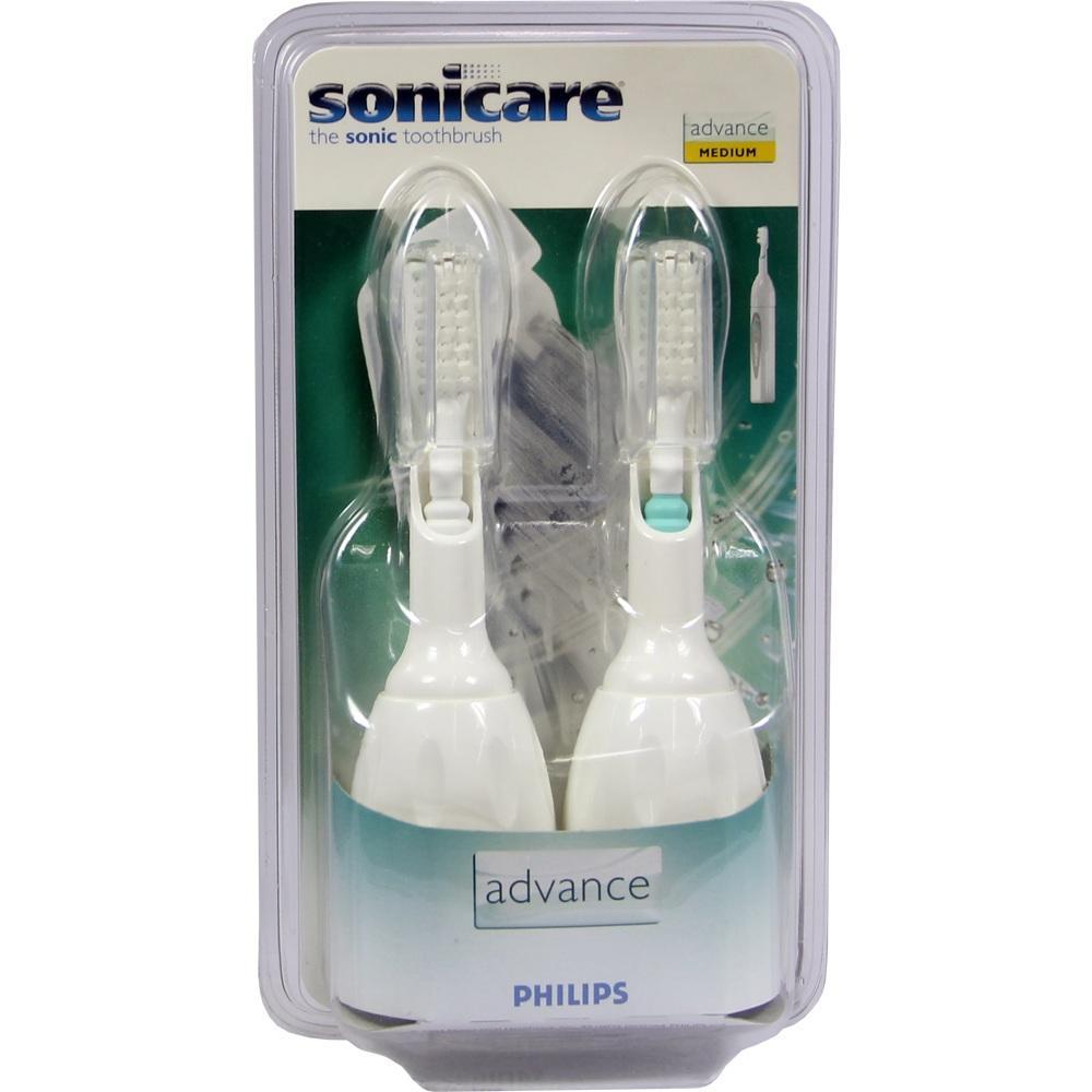 Zwei wei&szlig;e Ersatzb&uuml;rstenk&ouml;pfe f&uuml;r eine elektrische Zahnb&uuml;rste in Verpackung.