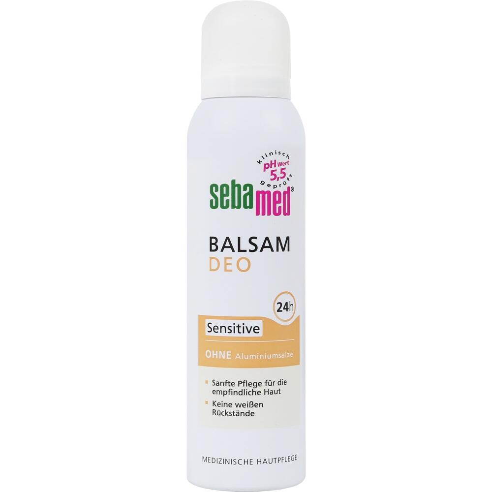 Wei&szlig;e Deo-Flasche von Sebamed f&uuml;r empfindliche Haut.