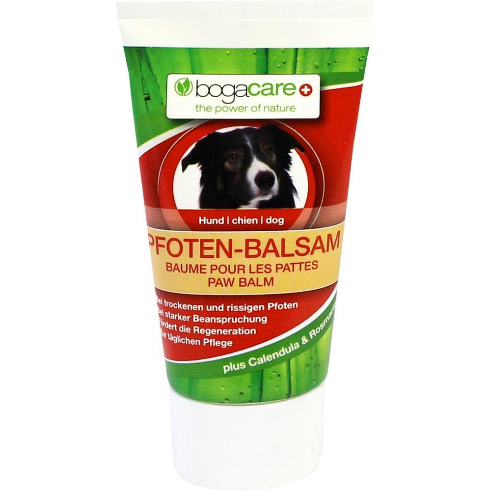 Hundepfoten-Balsam in einer Tube mit Bild eines Hundes.
